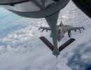 F-16 pilots, KC-135 crews team for mid-air refueling training